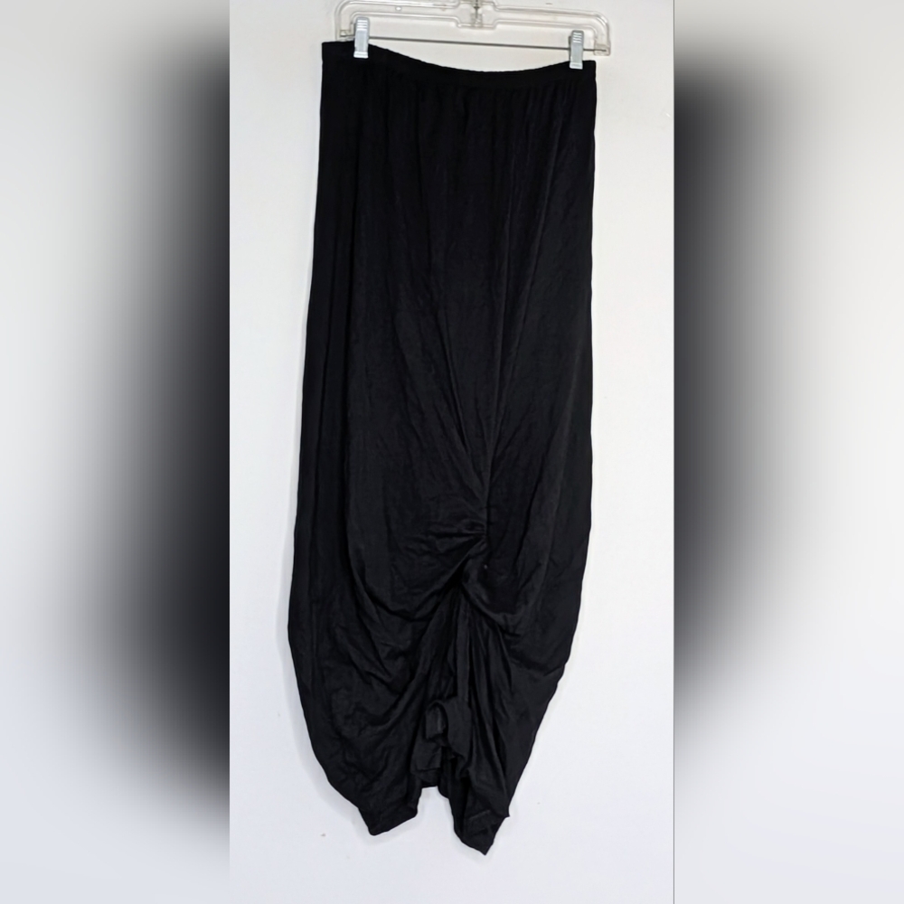 Kedem Sasson • Black Ruched Tube Maxi Skirt | Made in Israel 🇮🇱